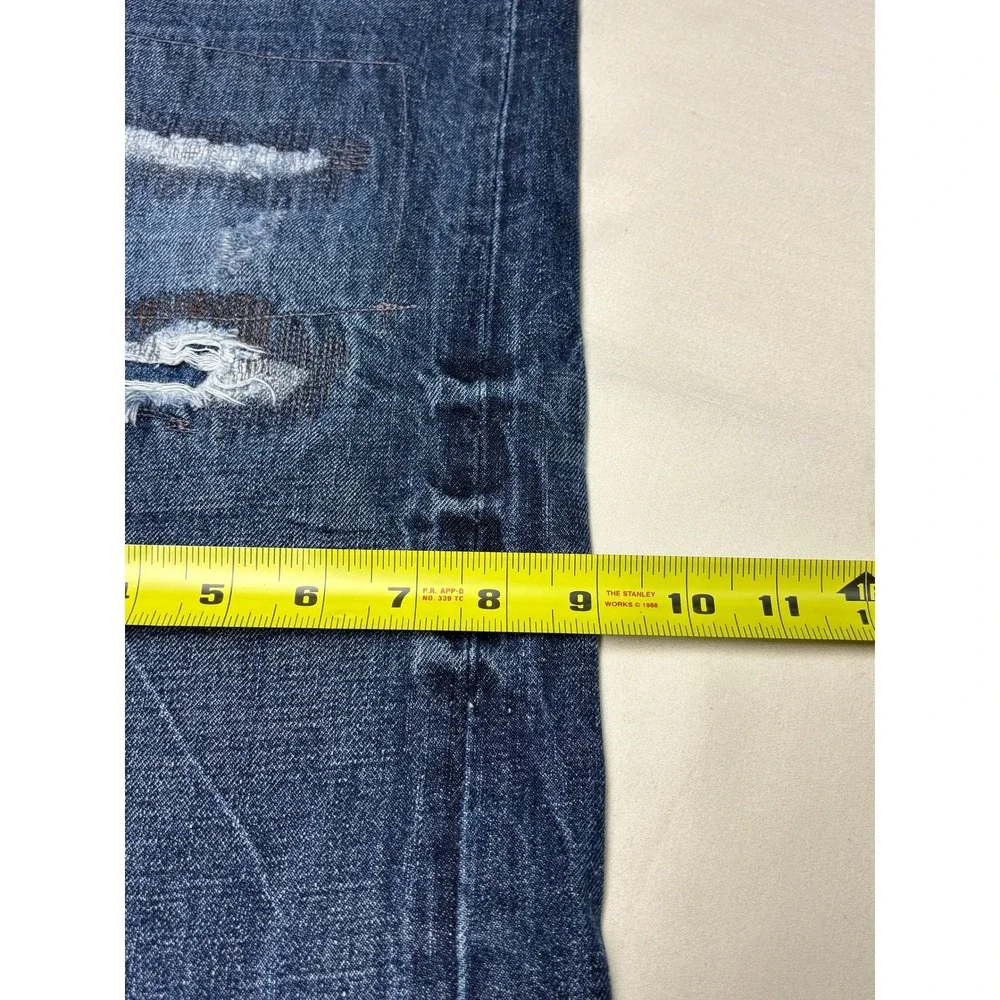 Polo Ralph Lauren Classic Fit‎ Distressed Dark Wash Blue Jeans Mens 33x32